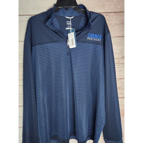 Cutter & Buck XL CB DryTec 50 UPF Plus 1/4 Zip Turner Brothers Embroidered Shirt - Picture 8 of 15